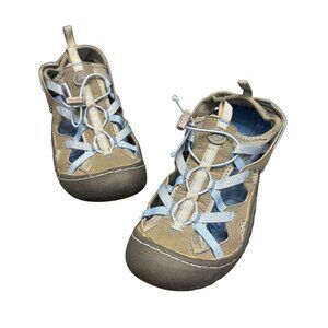 J-41 Aries Vegan Hiking/Water Shoes Women's Adjustable Strap Gray/Blue, Sz 6M